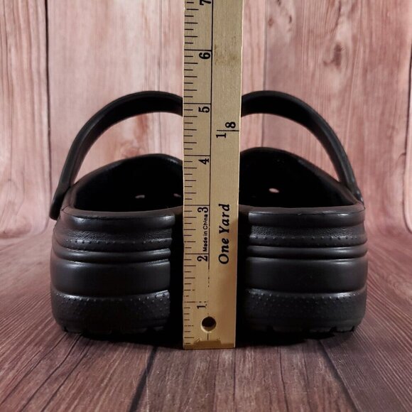Rare Crocs Motion M10-11 W12-14 Black Capped Closed Toe Slip On Clogs Sandals - Picture 12 of 14